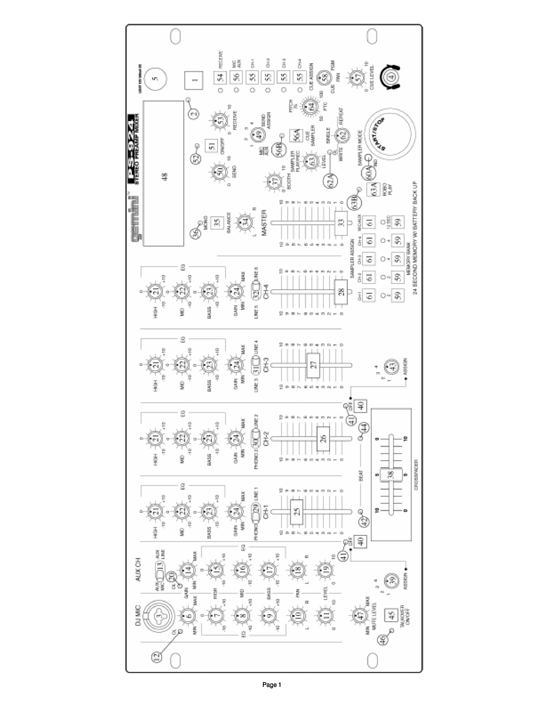 Gemini PS-924 manual Page 