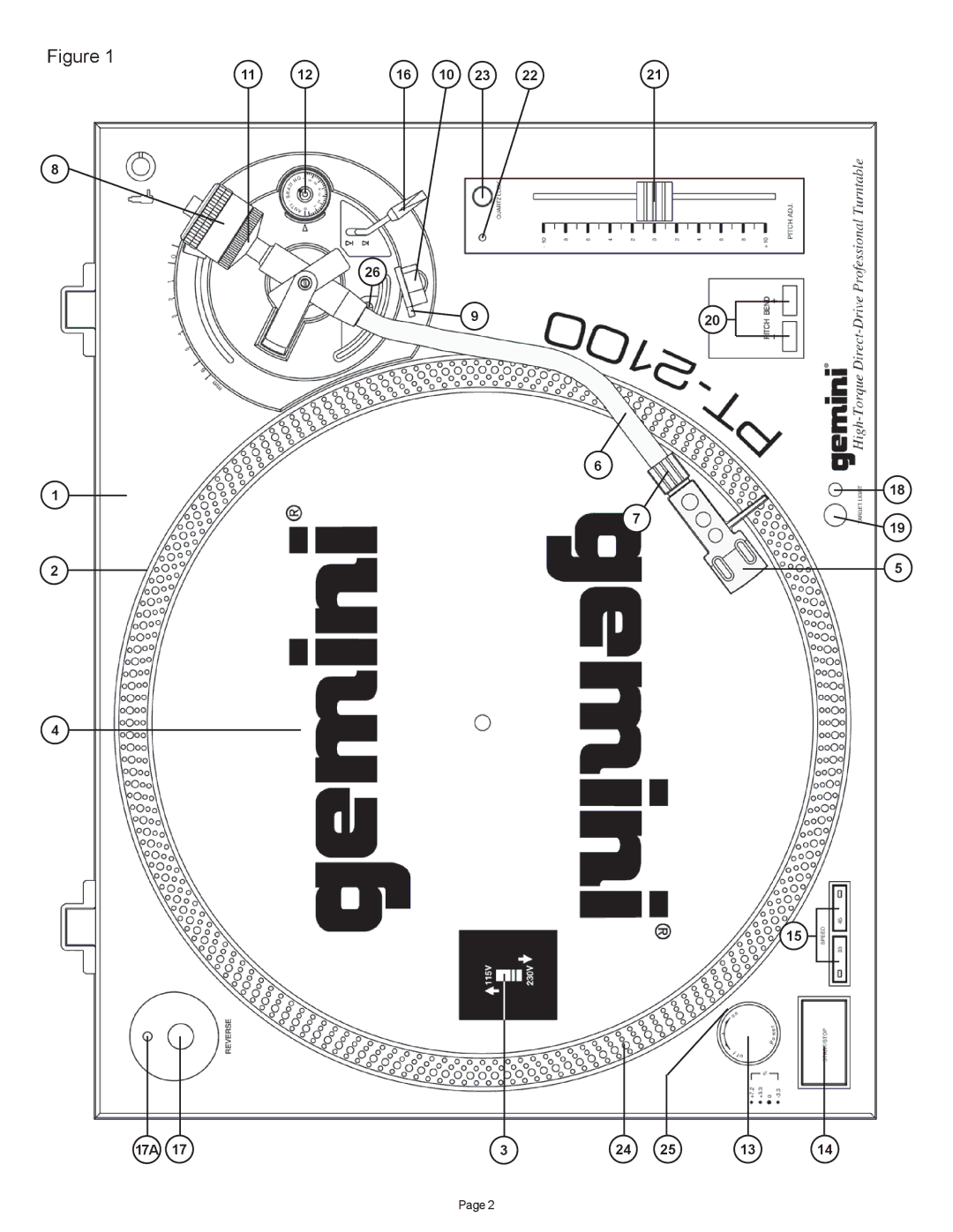 Gemini PT 2100 manual 17A 