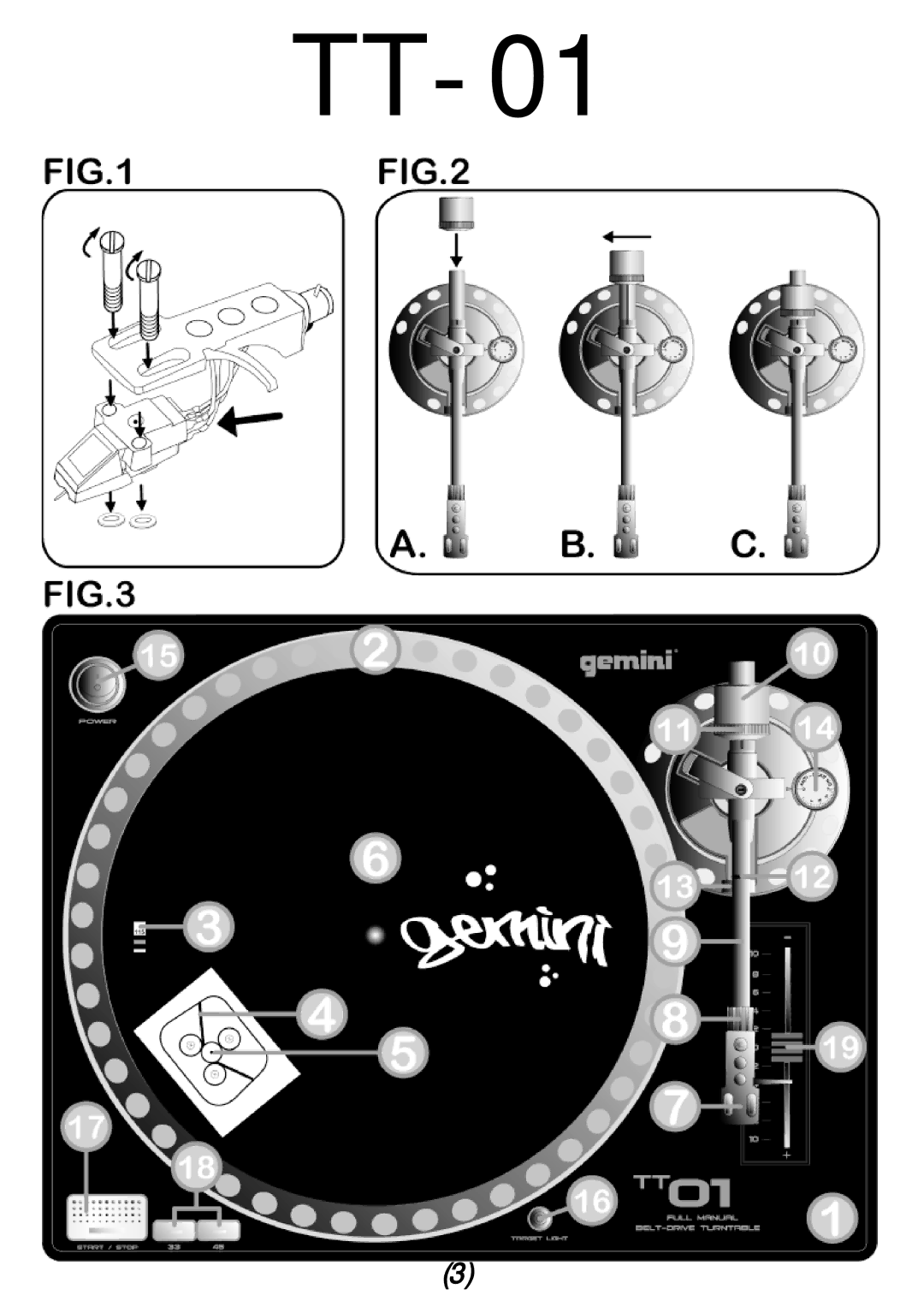 Gemini TT-01 manual 