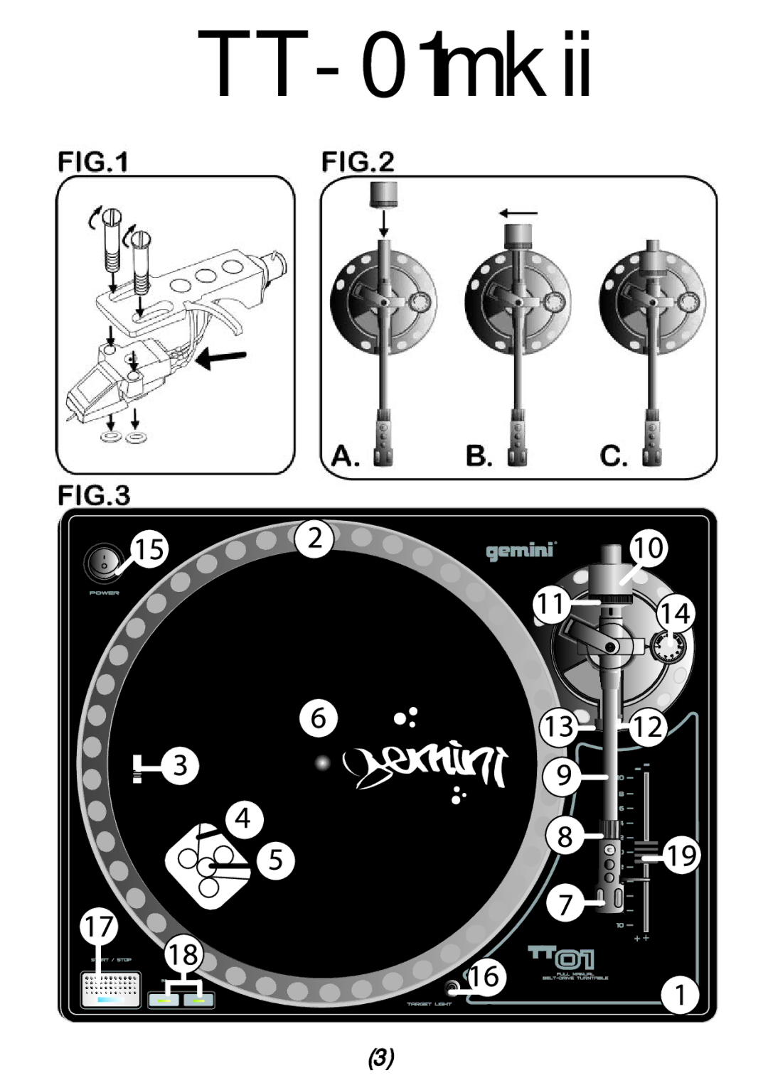 Gemini TT-01mkii manual 