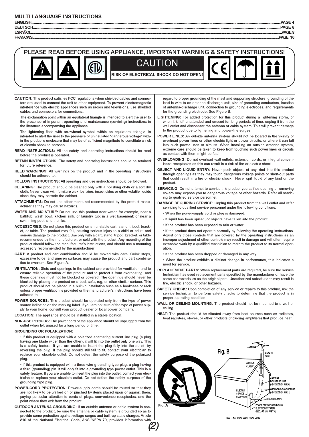 Gemini TT-03 manual Multi Language Instructions 