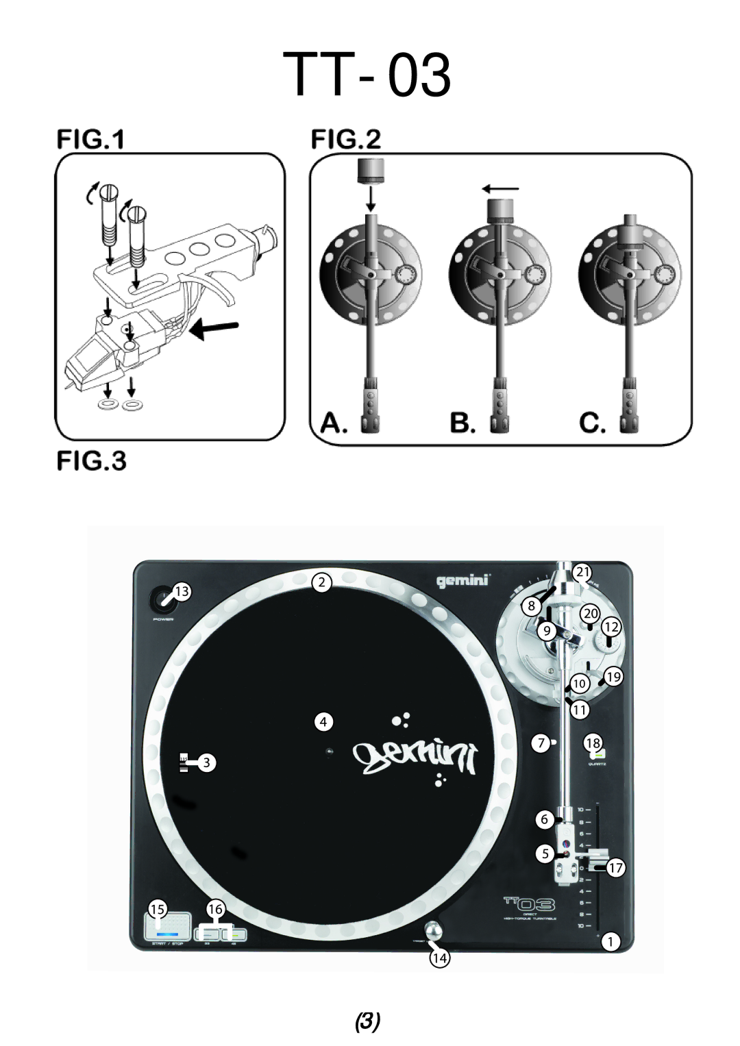 Gemini TT-03 manual 