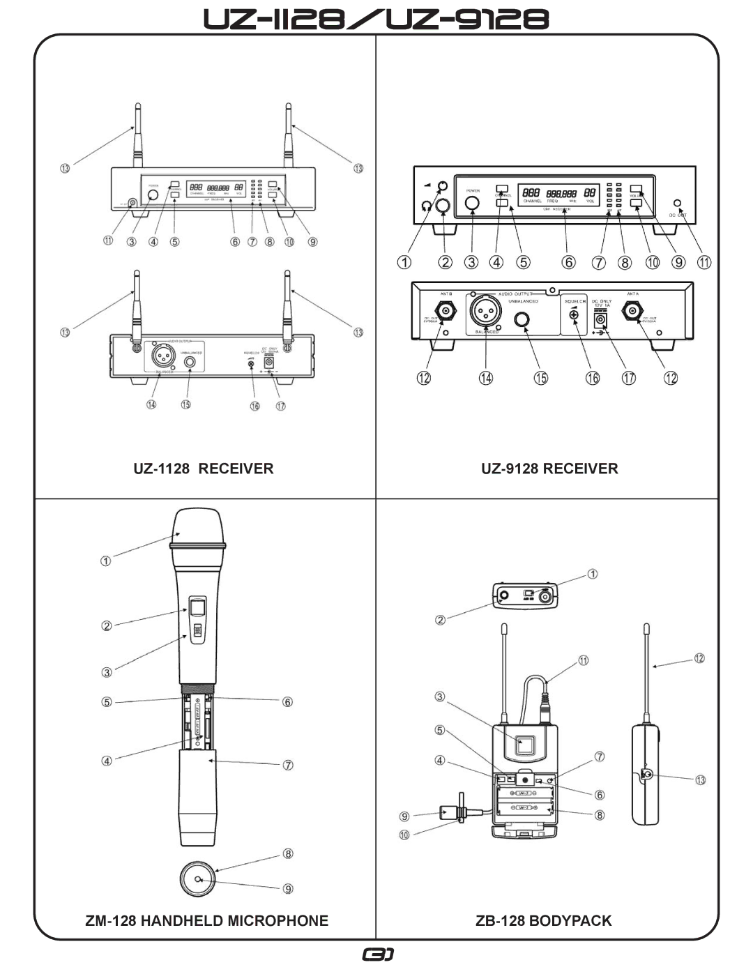 Gemini UZ-1128 manual UZ-ii28/UZ-9128 