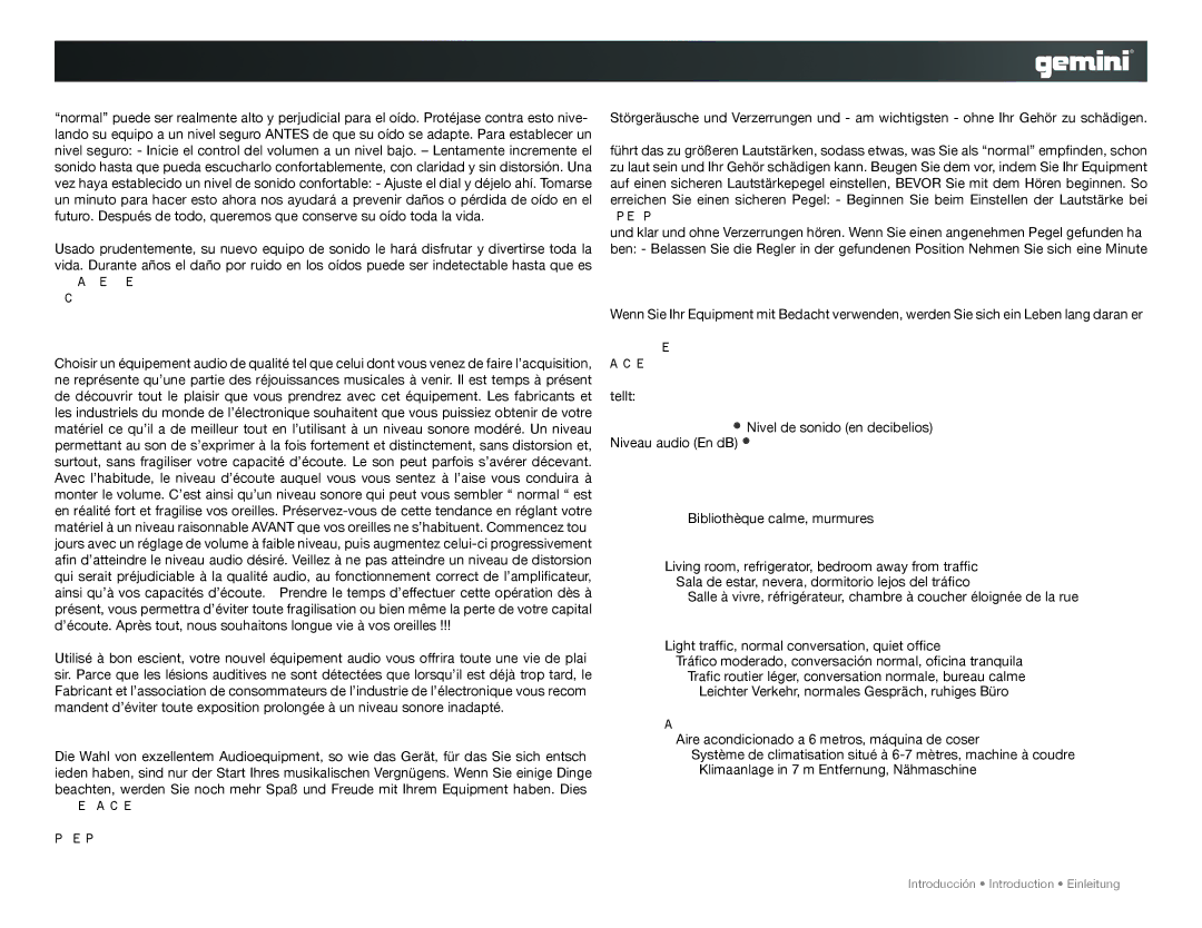 Gemini XP-3000, XP-6000 instruction manual Introduction 