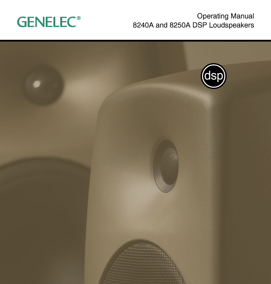 Genelec 8250A, 8240A manual Dsp 