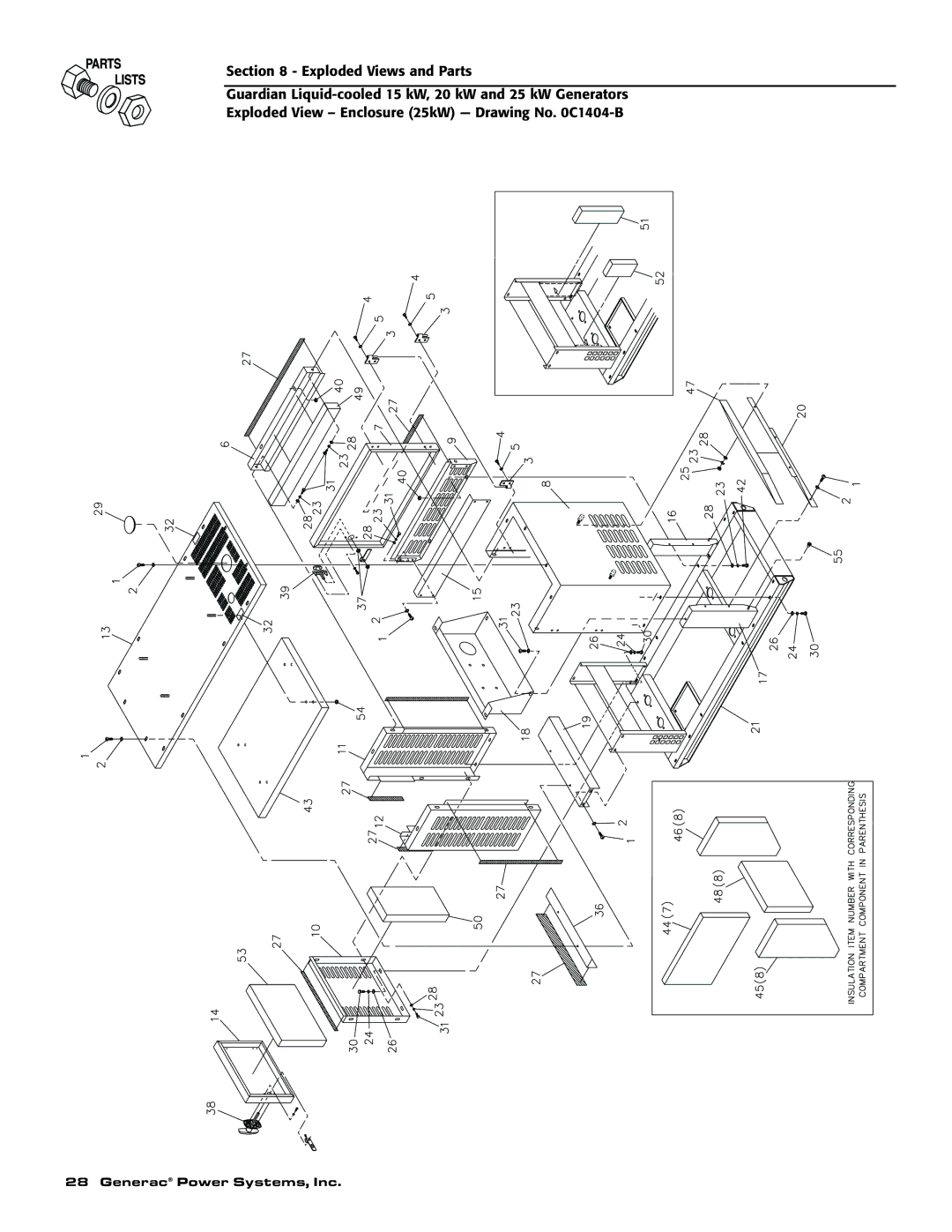 Generac 004188-1, 004475-1, 004371-2, 004474-1, 004370-2, 004189-1 owner manual Generac Power Systems, Inc 