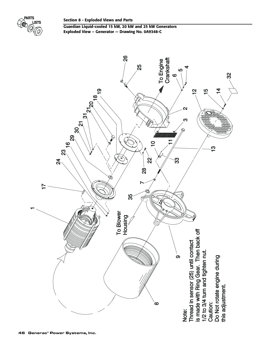 Generac 004188-1, 004475-1, 004371-2, 004474-1, 004370-2, 004189-1 owner manual Generac Power Systems, Inc 