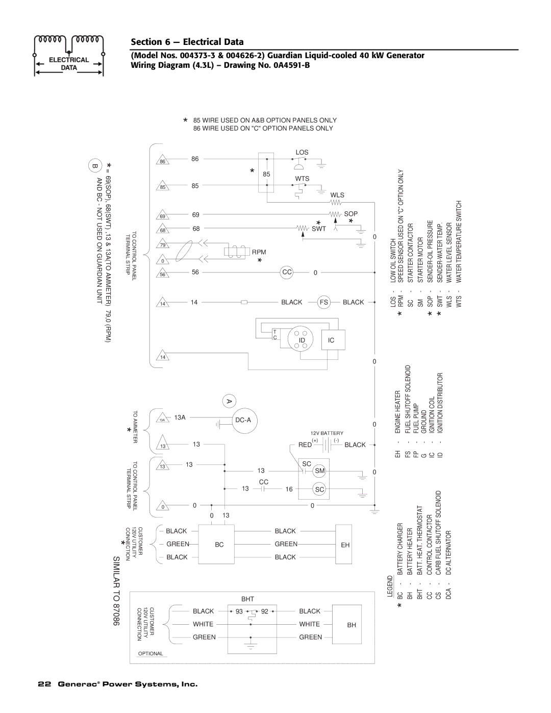 Generac 004373-3 , 004626-2, 004373-3, 004626-2 owner manual Not Used on Guardian Unit 