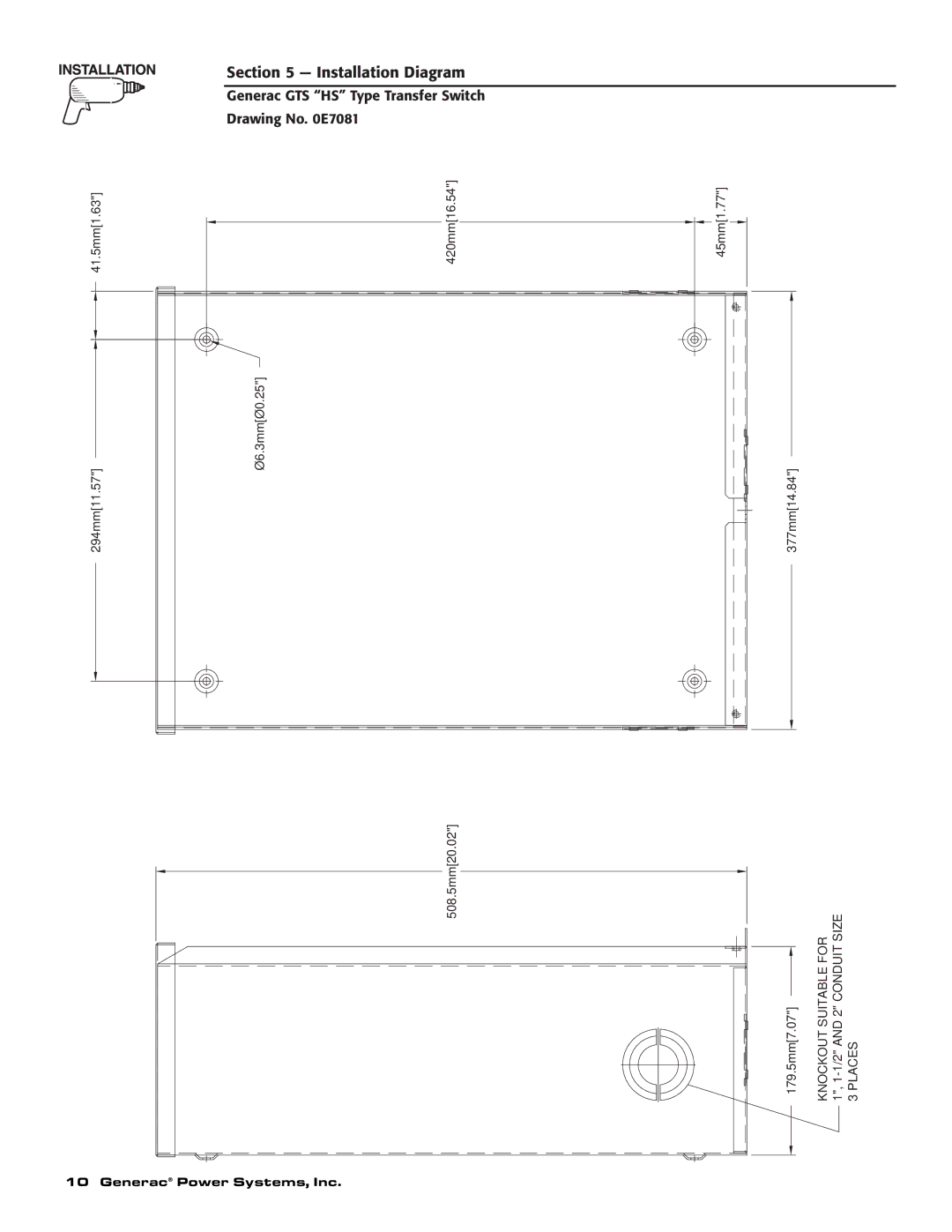 Generac 004678-2, 004635-3 owner manual Installation Diagram 