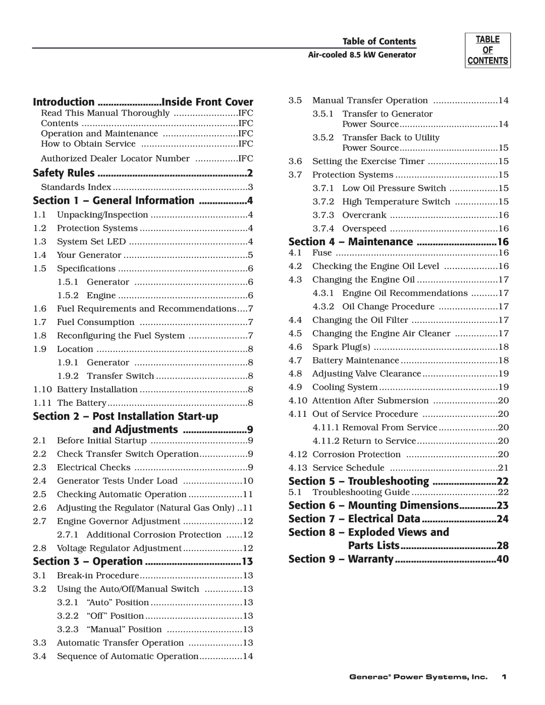 Generac 004692-0 owner manual Troubleshooting 