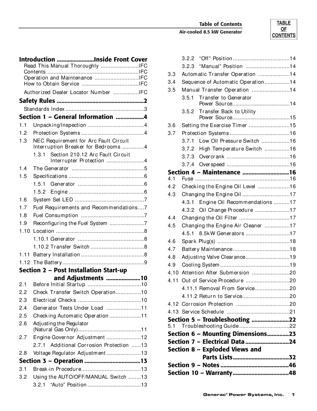 Generac 004692-2 owner manual Troubleshooting 