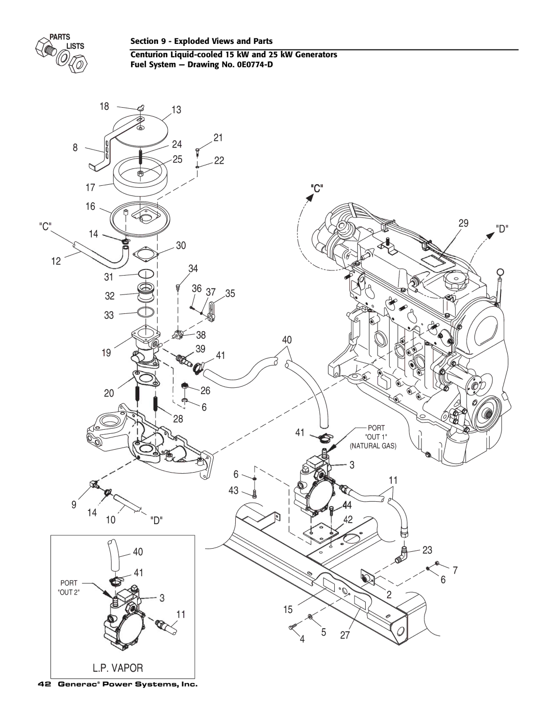 Generac 004912-0, 004912-1, 004913-0, 004913-1, 004913-2 owner manual Vapor 