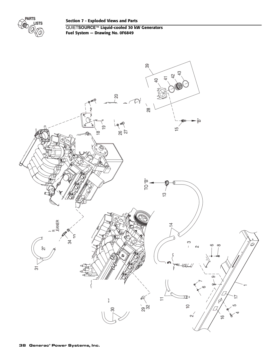 Generac 004917-5 owner manual To B 