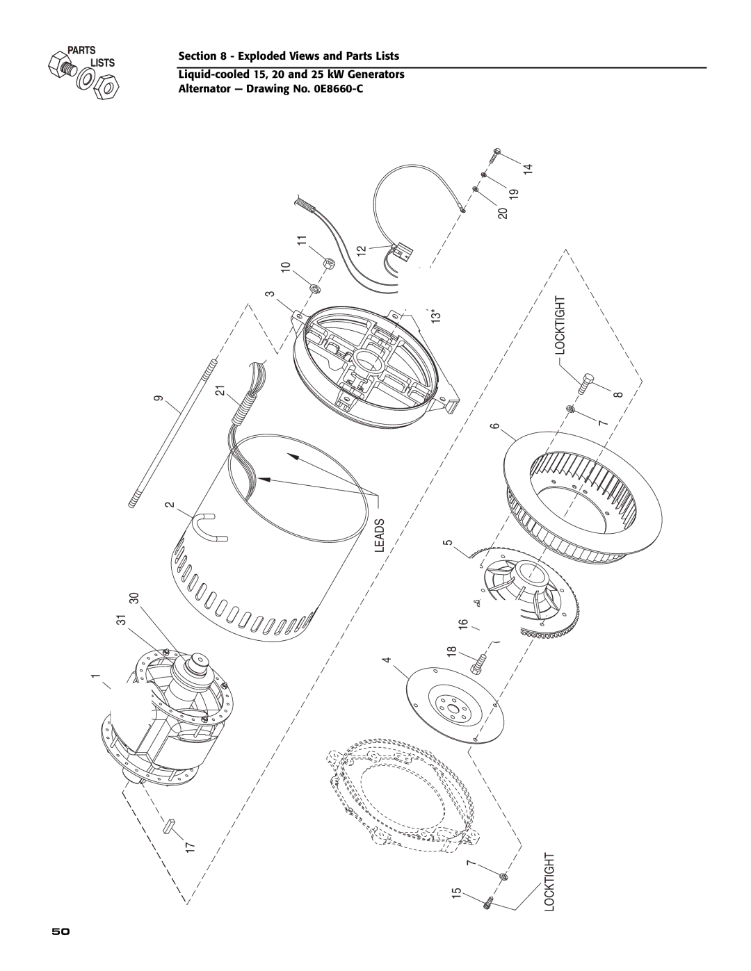 Generac 005030-0, 005028-0, 005031-0 owner manual Locktight 