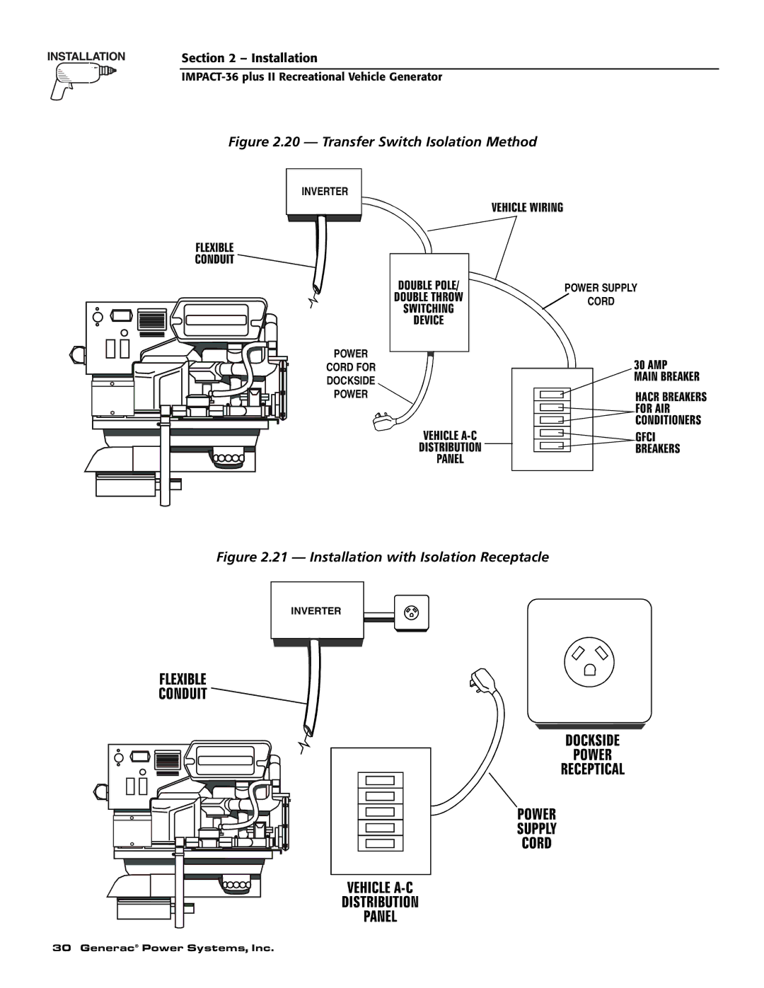 Generac 00941-4 owner manual Transfer Switch Isolation Method 