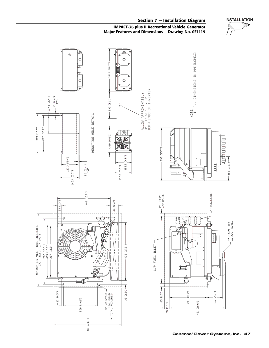 Generac 00941-4 owner manual Installation Diagram 