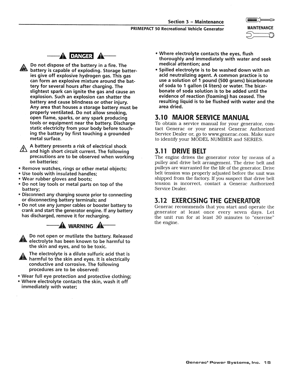 Generac 04164-1, 02010-1 manual 