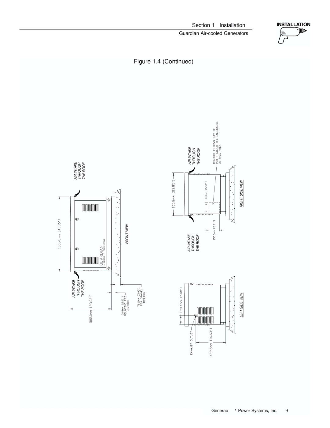 Generac 04077-1, 04109-1, 04079-1, 00789-1, 00844-1, 04077-01, 04109-1, 04079-1, 00789-1, 00844-1 manual Installation 