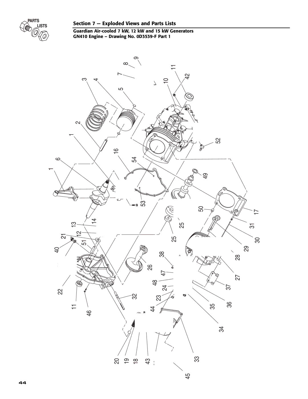 Generac 04758-1,04759-1,04760-1, 04758-1, 04759-1, 04760-1 owner manual Exploded Views and Parts Lists 