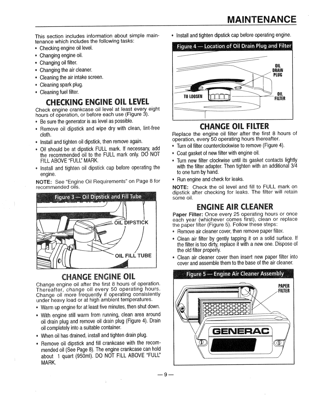 Generac 0661-4 manual 