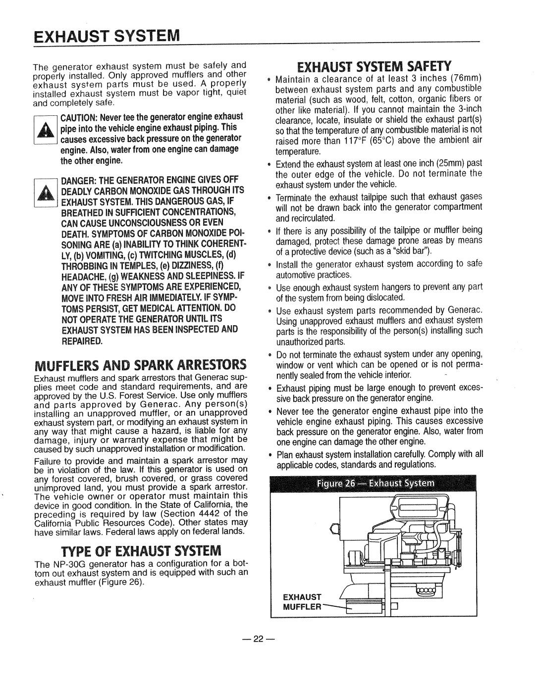 Generac 0661-4 manual 