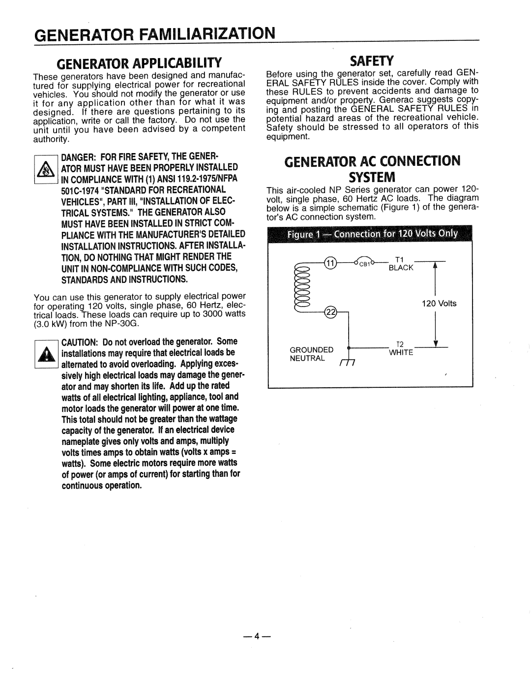 Generac 0661-4 manual 