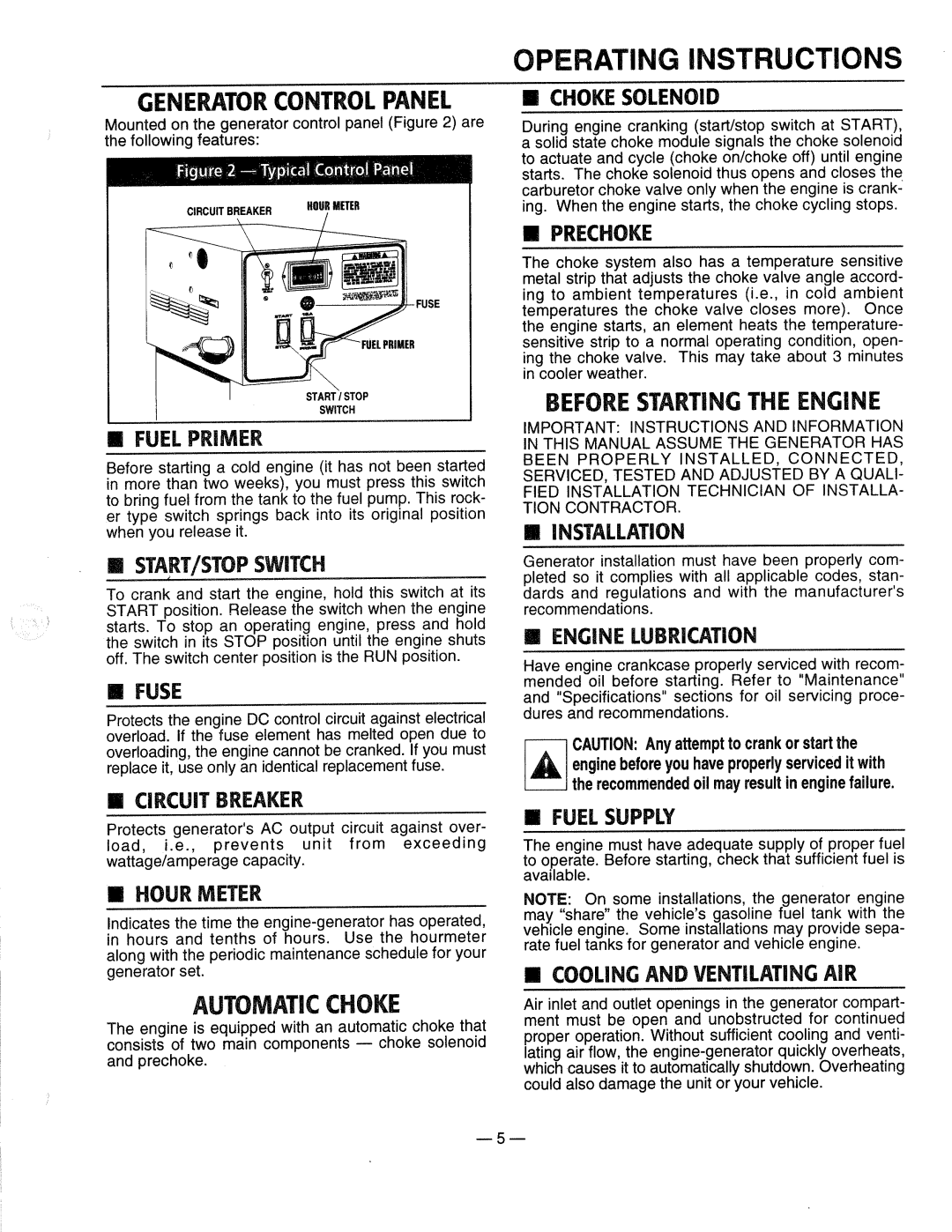 Generac 0661-4 manual 