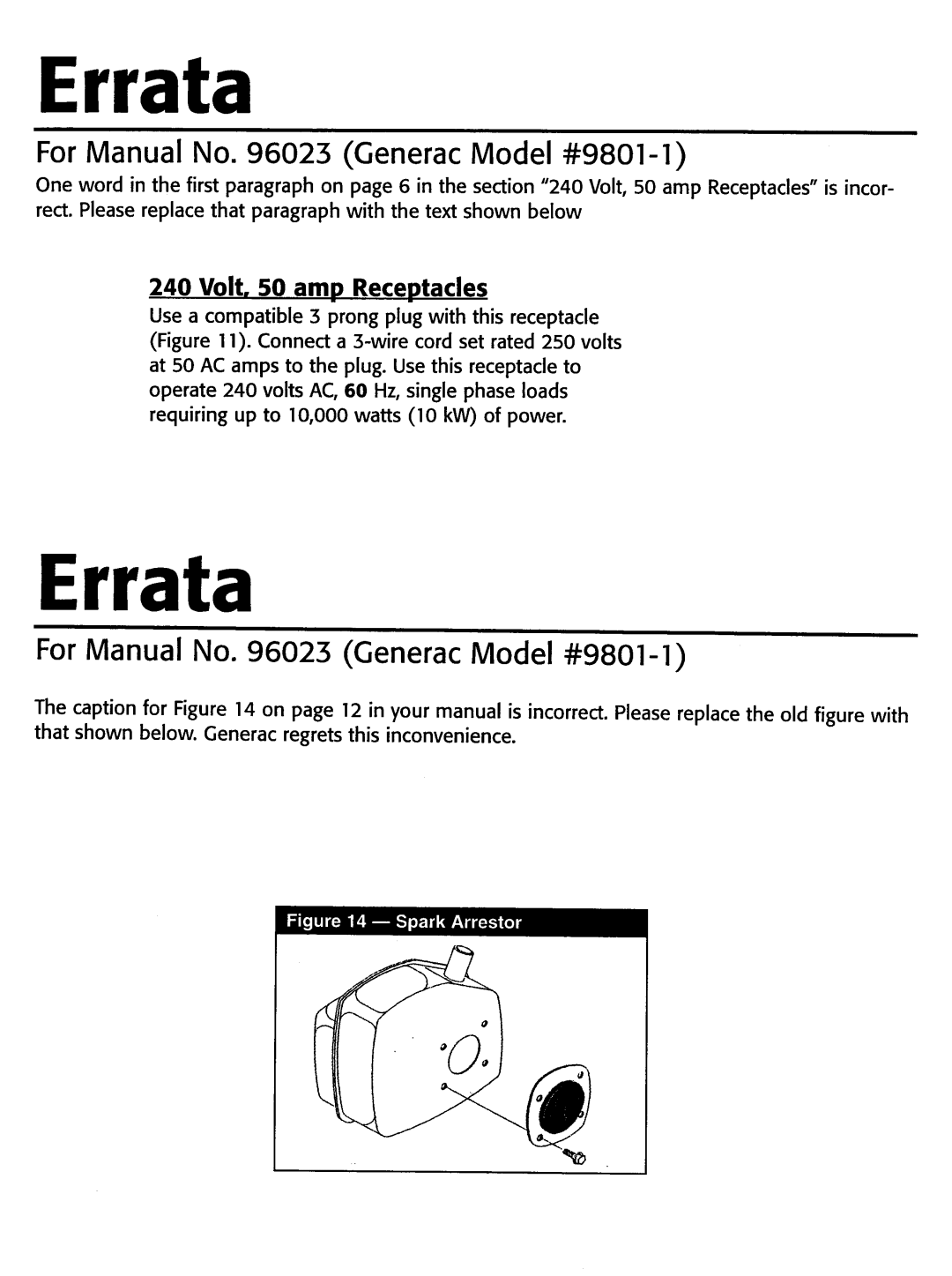 Generac 10000EXL manual 