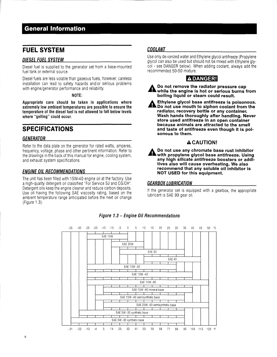 Generac 13694330200 owner manual Fuel System, Specifications 