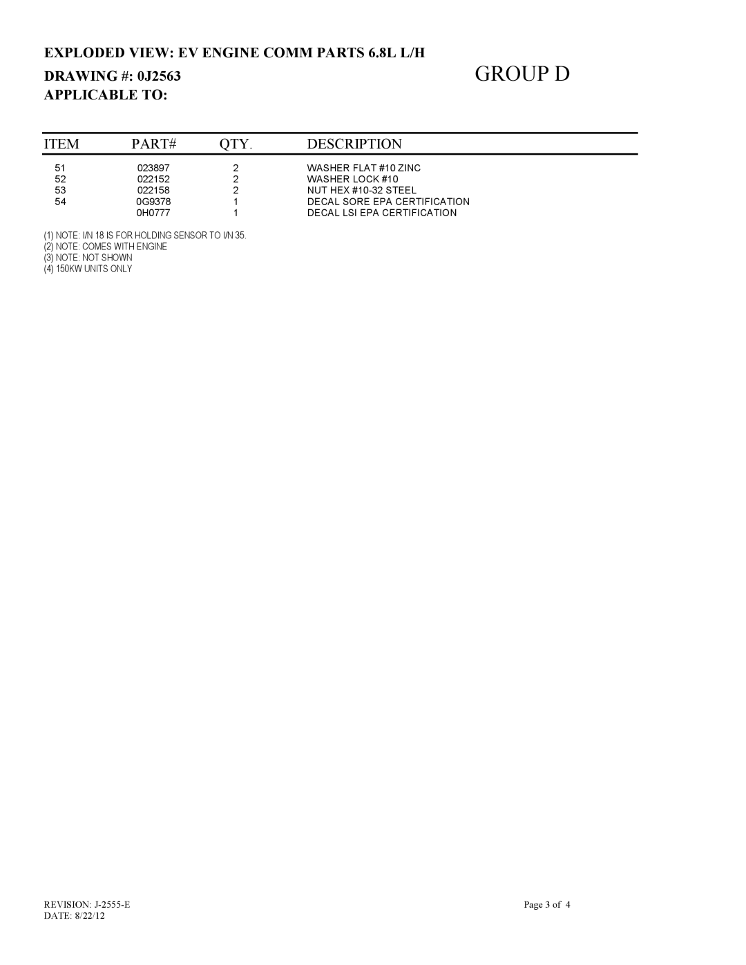 Generac 15113410300 owner manual Washer Flat #10 Zinc 