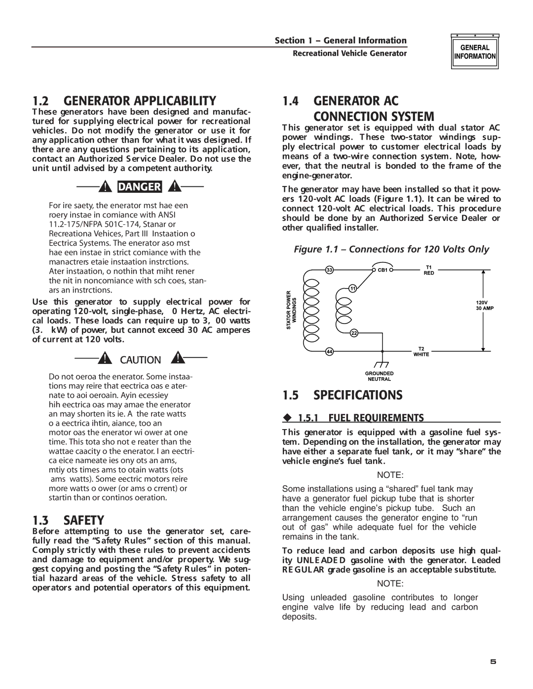 Generac Power Systems 004700-00 Generator Applicability, Safety, Generator AC Connection System, Specifications 