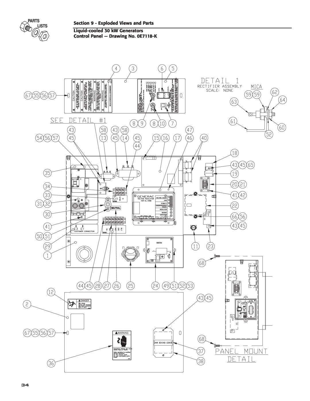 Generac Power Systems 004988-4 owner manual Exploded Views and Parts 