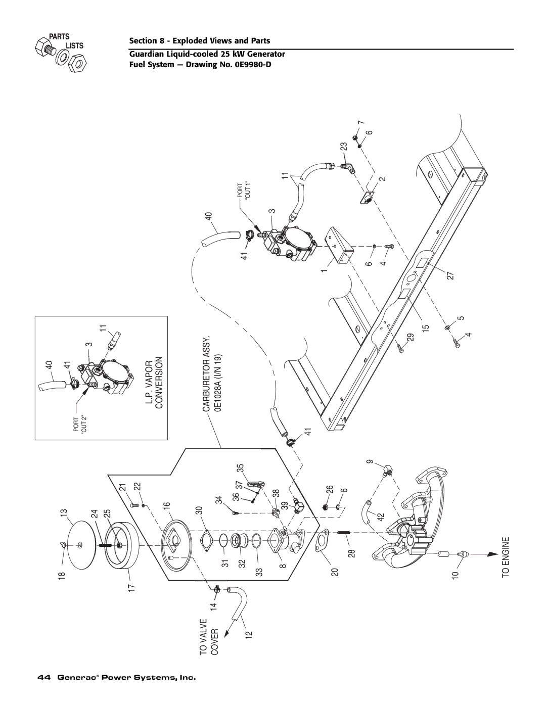 Generac Power Systems 005040-2 owner manual To Engine 