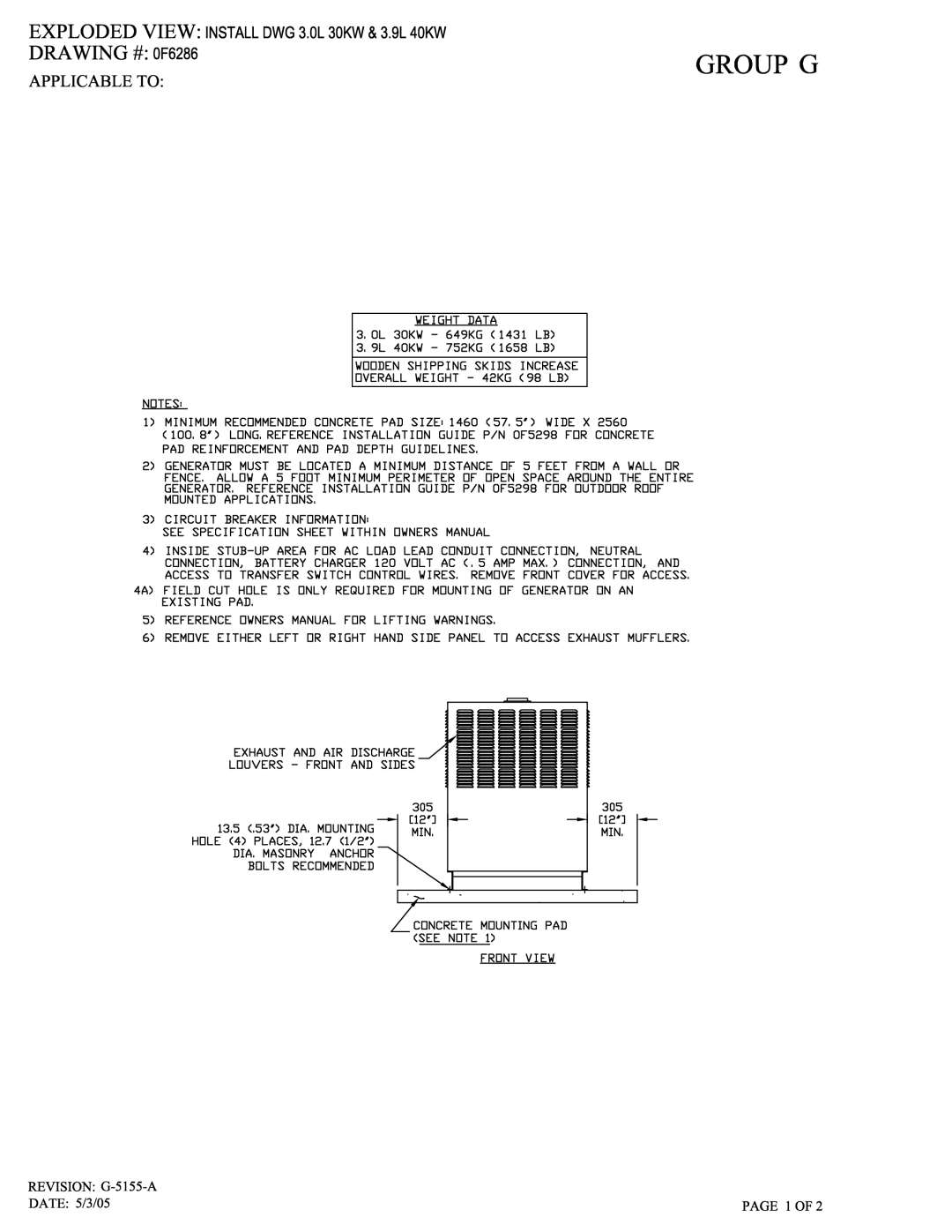 Generac Power Systems 005219-0 owner manual 