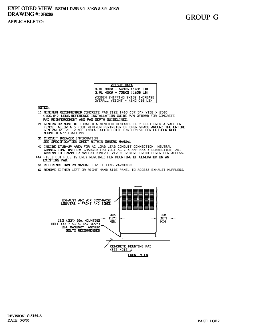 Generac Power Systems 005219-0 owner manual 