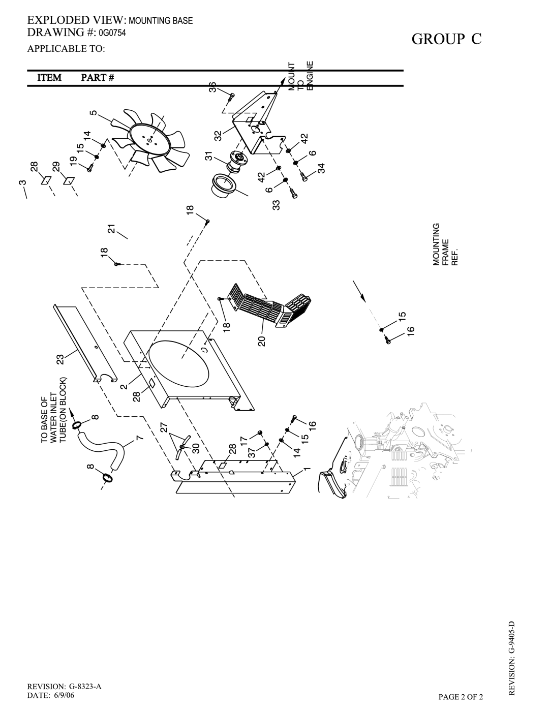 Generac Power Systems 005324-1, 005325-1 owner manual Mounting Base 1.6L 