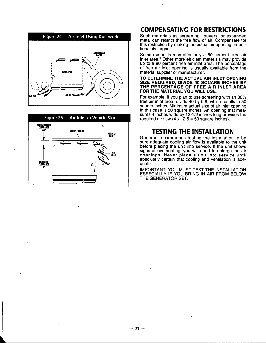 Generac Power Systems 00802-3 manual 