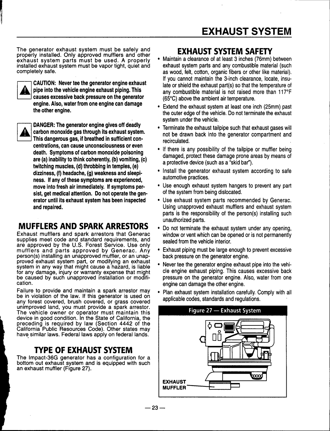 Generac Power Systems 00802-3 manual 