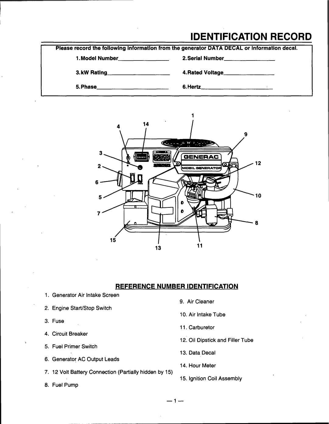 Generac Power Systems 00802-3 manual 