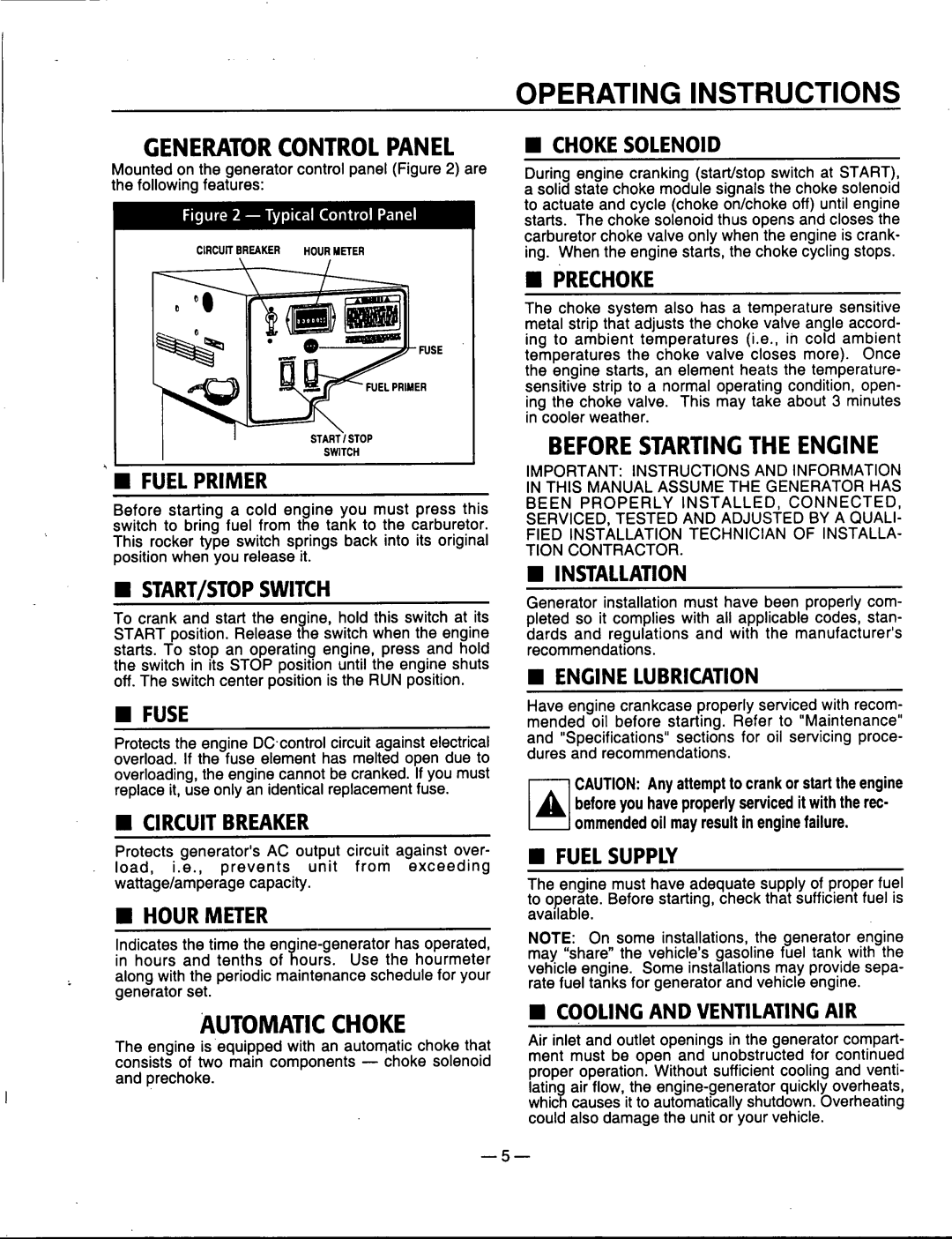 Generac Power Systems 00802-3 manual 