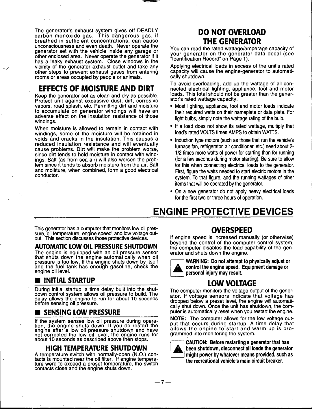 Generac Power Systems 00802-3 manual 