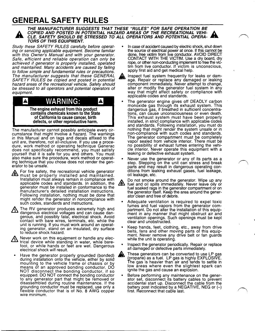 Generac Power Systems 00862-1 manual 