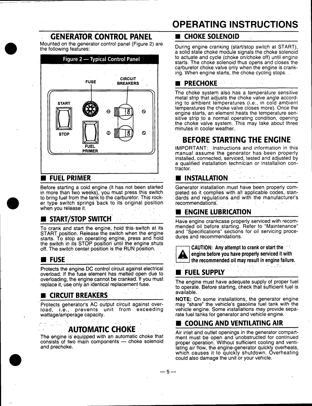 Generac Power Systems 00862-1 manual 