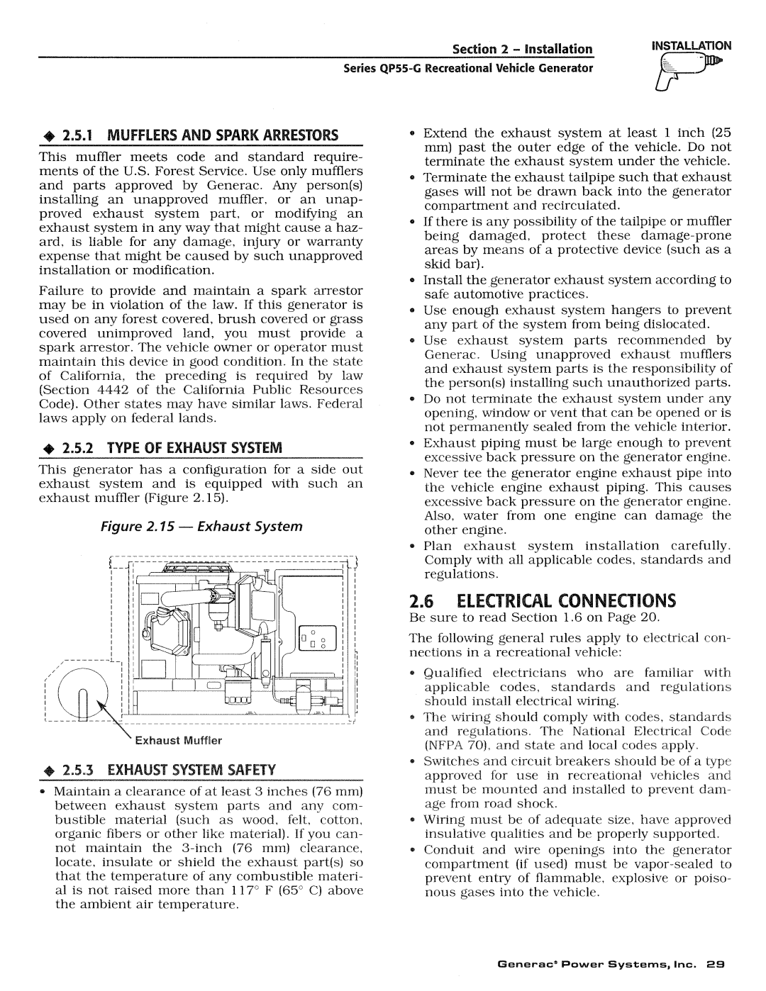 Generac Power Systems 00862-2 manual 