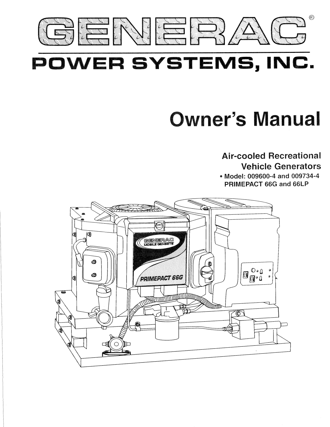 Generac Power Systems 009600-4, 009734-4 manual 