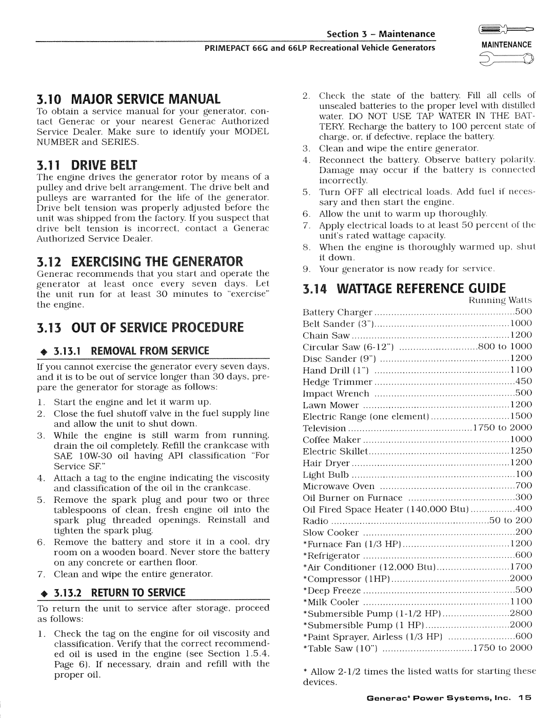 Generac Power Systems 009600-4, 009734-4 manual 