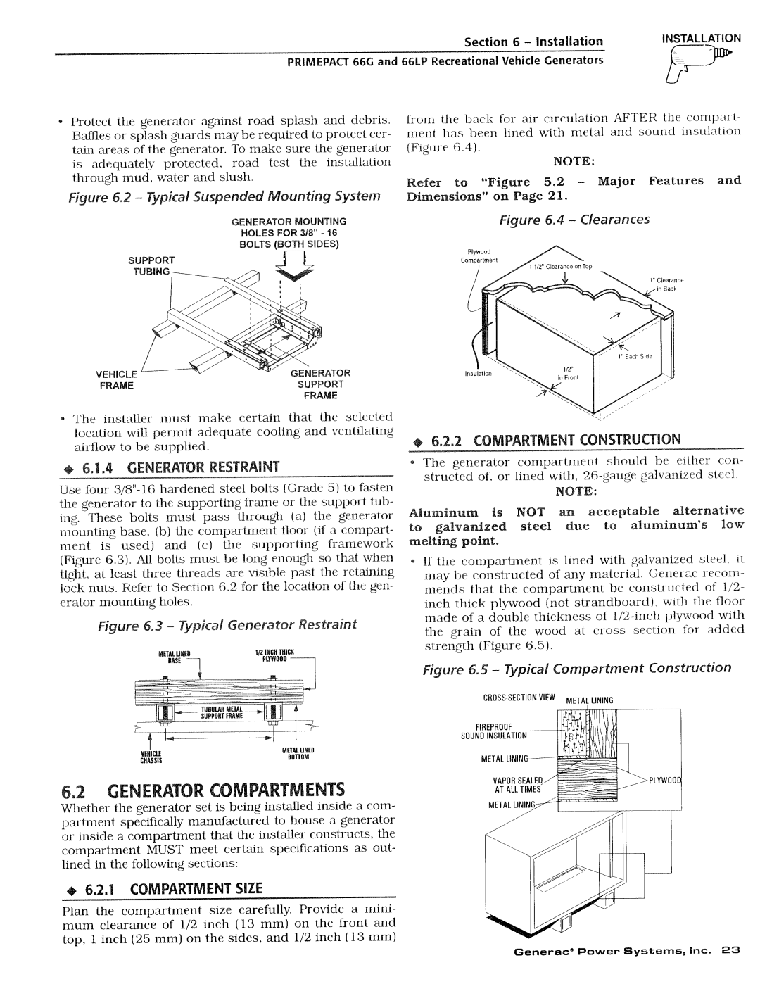 Generac Power Systems 009600-4, 009734-4 manual 