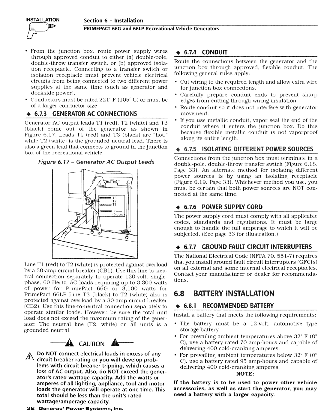 Generac Power Systems 009734-4, 009600-4 manual 