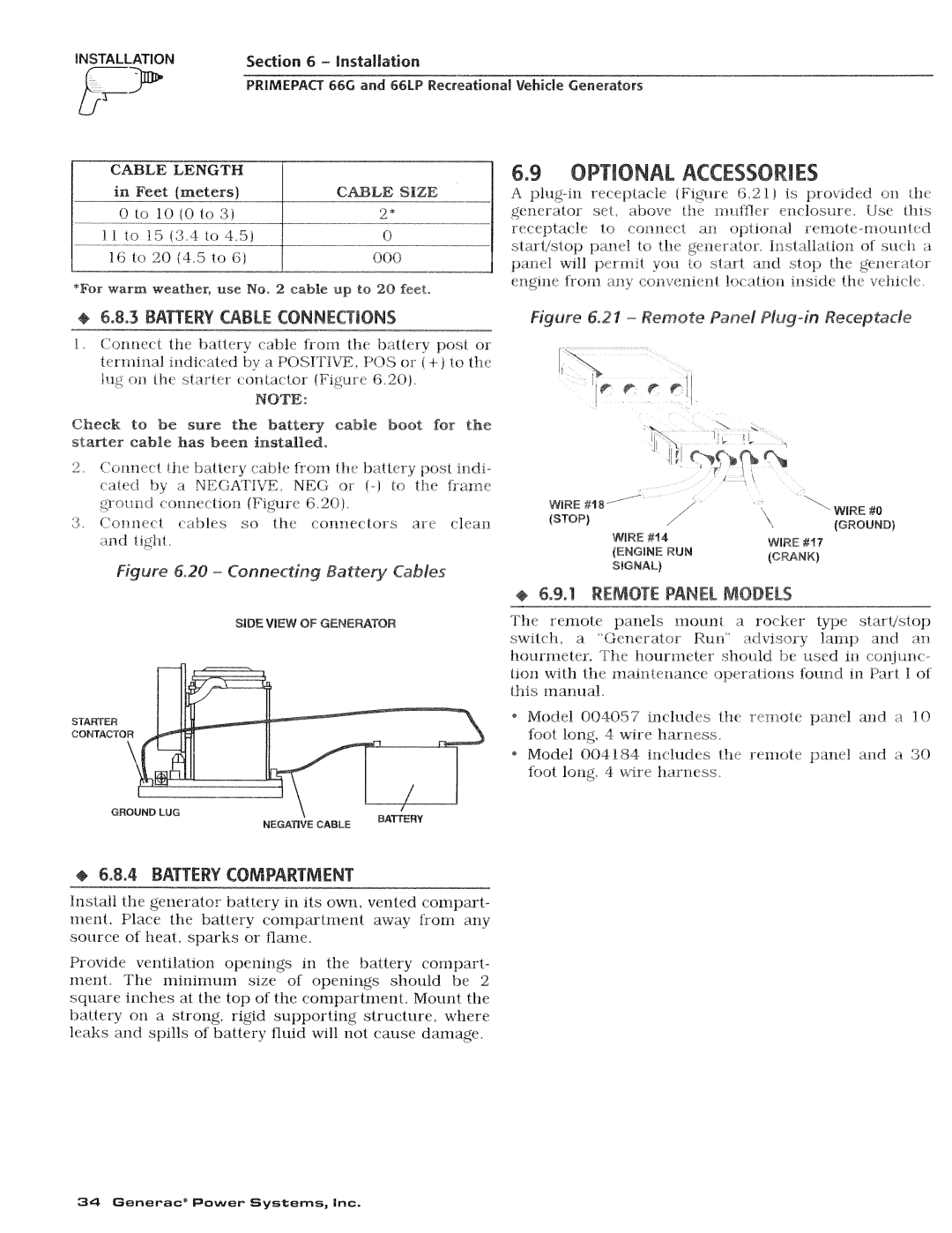 Generac Power Systems 009734-4, 009600-4 manual 