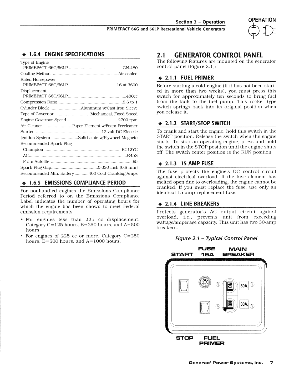 Generac Power Systems 009600-4, 009734-4 manual 